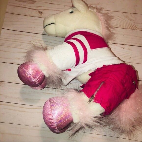 Build a bear workshop unicorn plush 13 vibrant pink, white and shimmery pink. - Picture 3 of 6